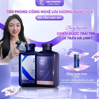 Sữa tắm gội nam KING MONSTER 3 in 1 hương nước hoa cao cấp 350ml