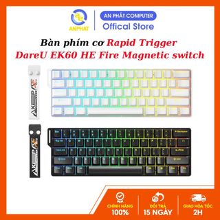   BH 24 Tháng  Bàn phím cơ Rapid Trigger DareU EK60 HE Black Fire Magnetic switch 