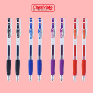 Hộp 12 Bút Gel Khô Nhanh Classmate 0.5mm Mực Đều Siêu Trơn, Bút Bi Đen Xanh Đỏ Tím Siêu Êm Ghi Chép Chấm Bài GP106