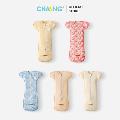 [CHAANG 3-7KG] Nhộng chũn khóa kéo 2 đầu cho bé sơ sinh chất liệu cotton mềm mát