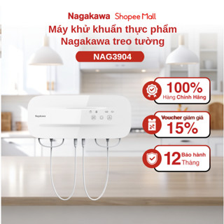Máy khử khuẩn thực phẩm Nagakawa treo tường NAG3904, 4 chế độ cài đặt sẵn, công nghệ Hydroxyl, bảo hành 1 năm