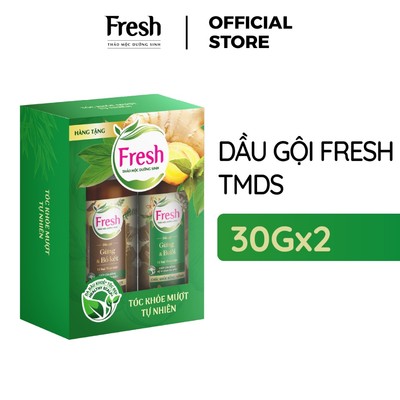 [HB GIFT] Bộ 2 Dầu gội Fresh Thảo Mộc Dưỡng Sinh 30g