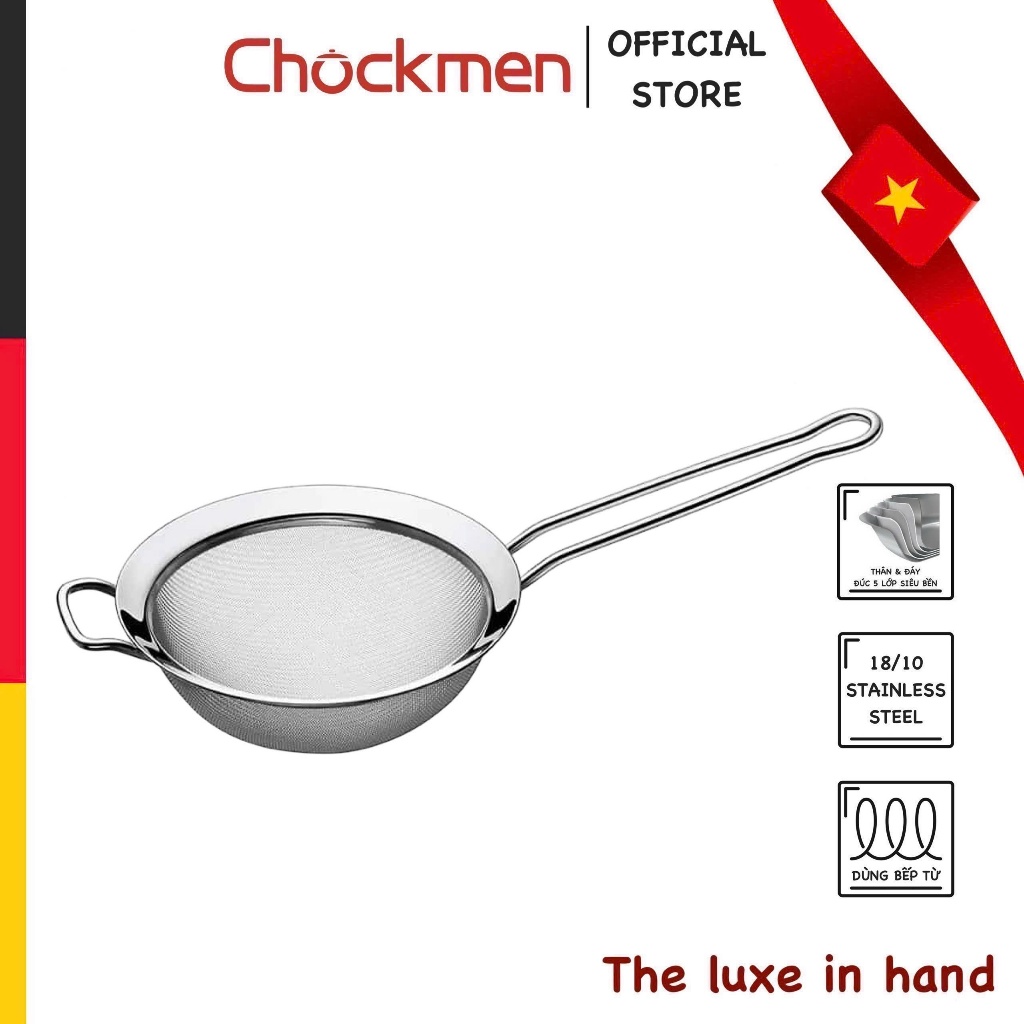 Rây Lưới KINSGEM by CHOCKMEN Inox 304 Vớt Lưới Sâu Lòng Rây Bột Bánh Trụng Đồ Nhúng Lẩu