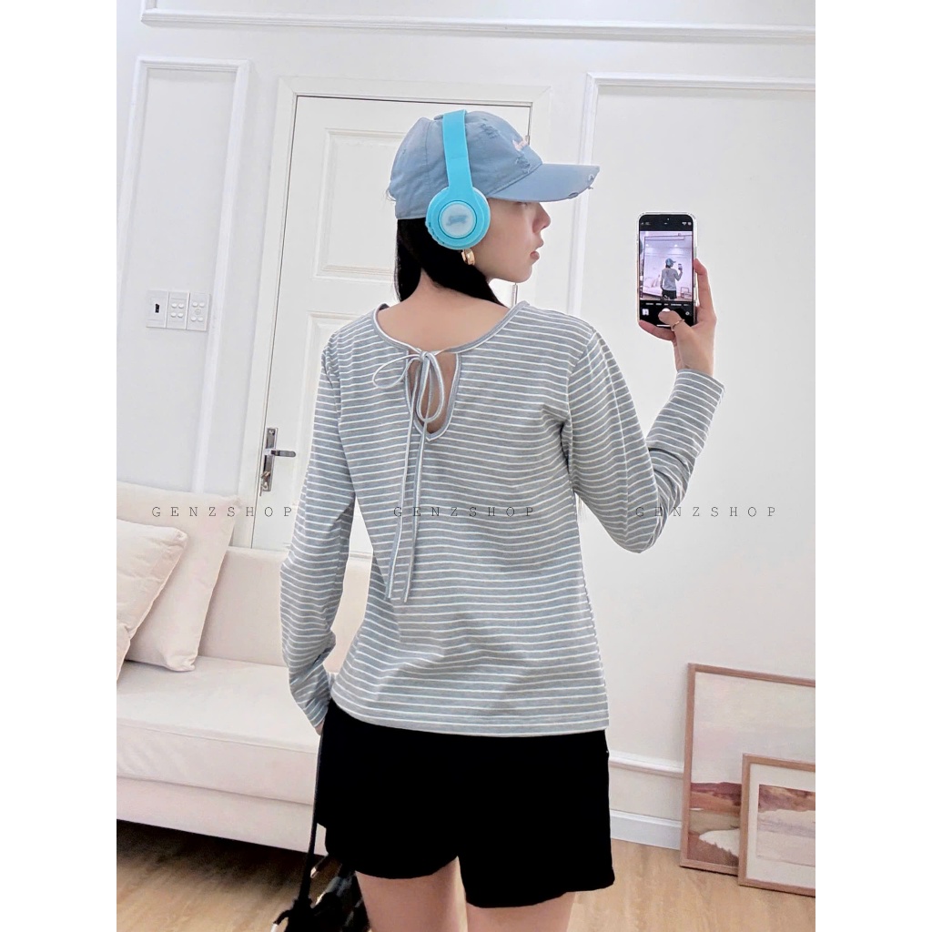 Áo Thun Tay Dài Có Dây Mặc Được Nhiều Kiểu Đa Phong Cách Genz26 | BigBuy360 - bigbuy360.vn