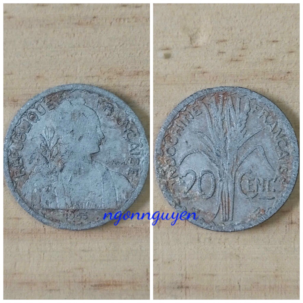 Xu sưu tầm 20 Cent Đông Dương (Indochine) 1945