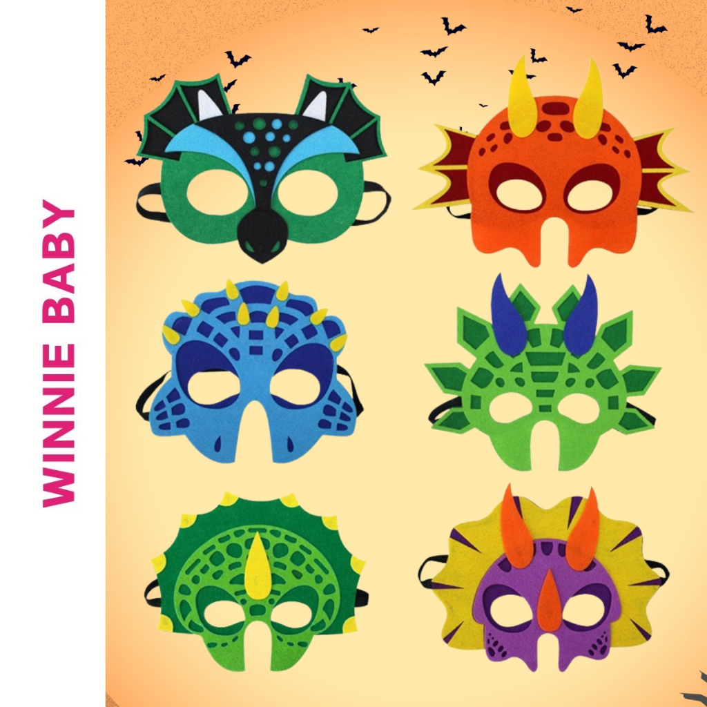 Mặt Nạ Hóa Trang Khủng Long Kinh Dị, Đồ Chơi Trung Thu, Nhân Vật Halloween Vui Nhộn Dễ Thương Cho Bé