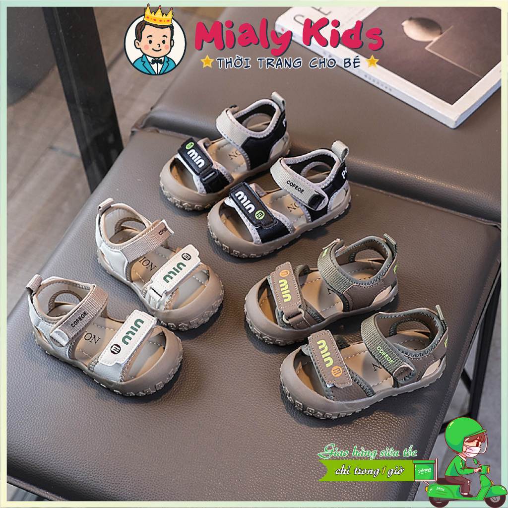 Dép xăng đan tập đi Chống vấp bé trai từ 1-5 tuổi đế mềm chống trơn thoáng khí thời trang hè cho bé