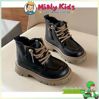 Giày Bốt Da PU Cao Cổ Cho Bé (2-6 tuổi) - Boots Da Mềm Phong Cách Hàn Quốc Cho Bé Trai Bé Gái