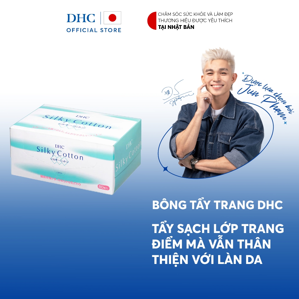 Bông tẩy trang DHC Silky Cotton 80pc