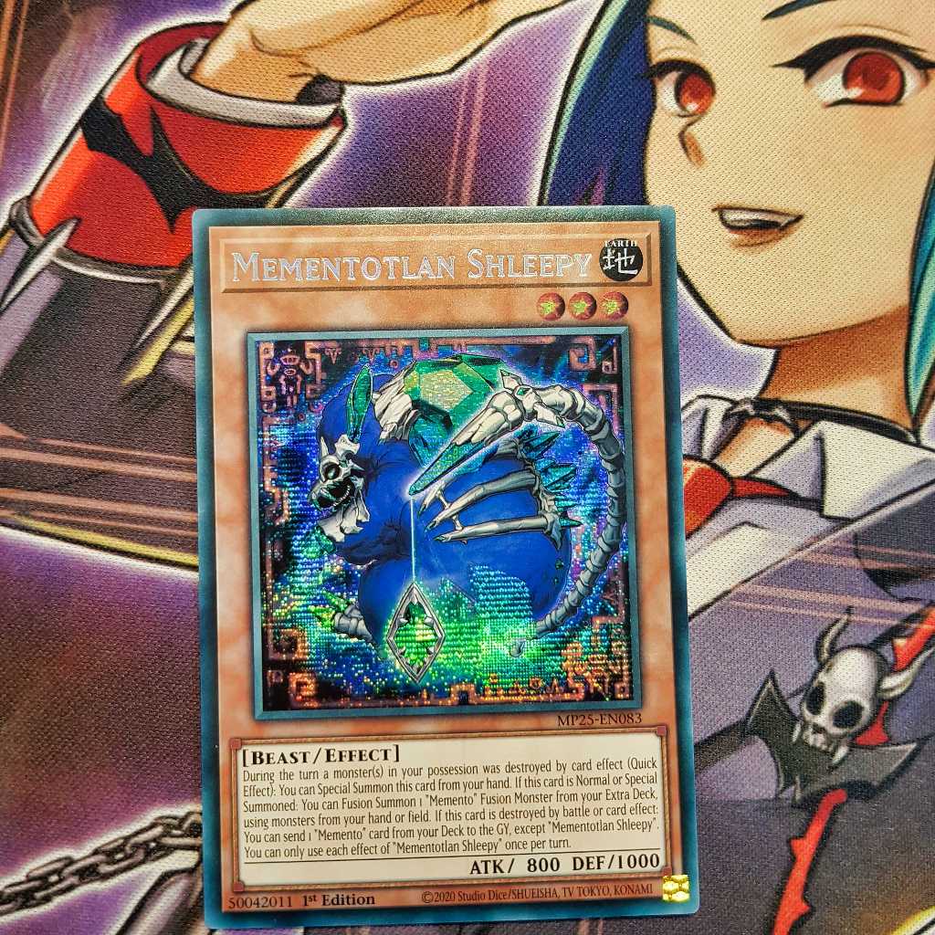 Thẻ bài Yugioh chính hãng | Mementotlan Shleepy | MP25 Secret Rare.