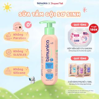 Sữa Tắm Gội 2In1 Bimunica - Cho Trẻ Sơ Sinh/Trẻ Nhỏ, Dịu Nhẹ, Làm Sạch, Bảo Vệ Da