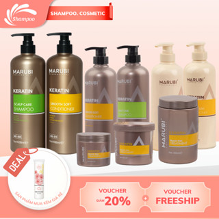  Dầu gội Marubi phục hồi hư tổn giảm rụng tóc Marubi keratin 750ml 1000ml 2000ml hấp ủ tóc 
