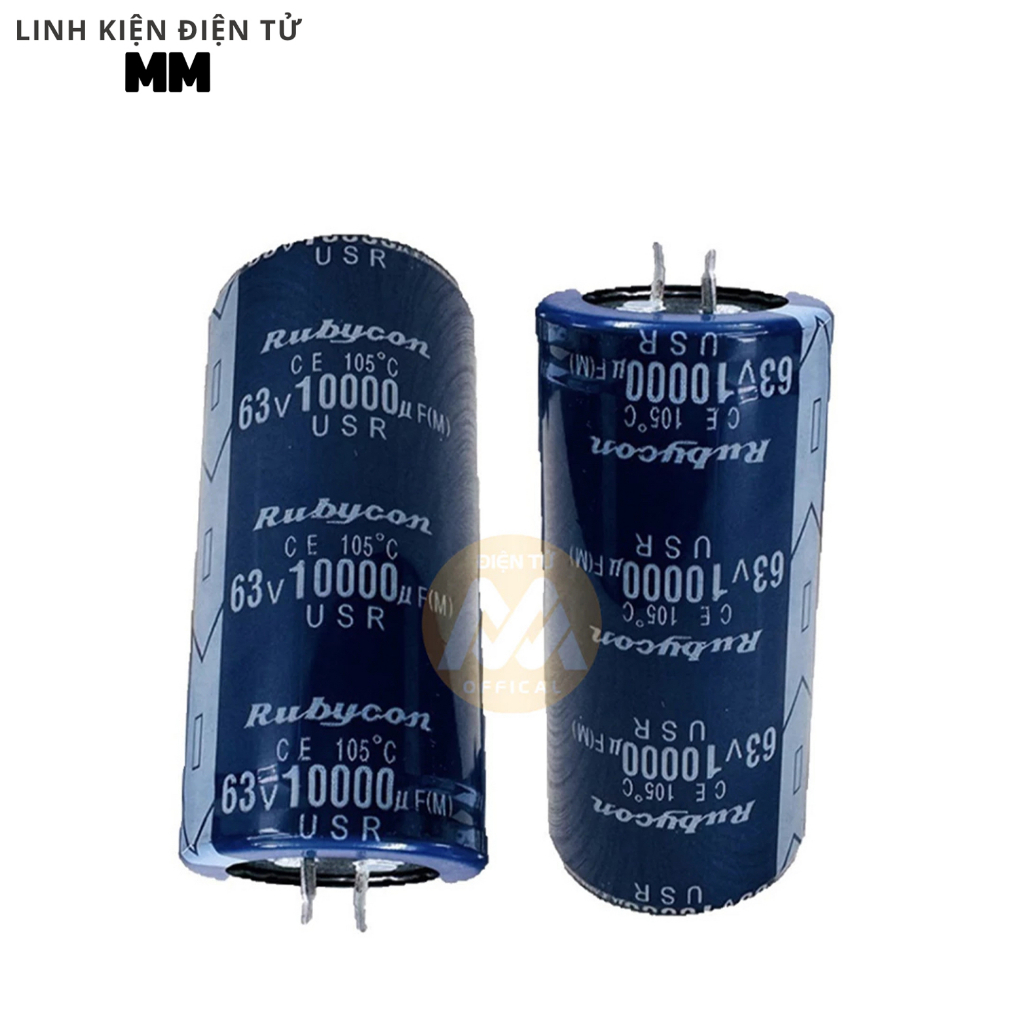 Tụ lọc nguồn amly 10000UF/63V đen hoặc xanh - Dùng trong amply, mạch nguồn