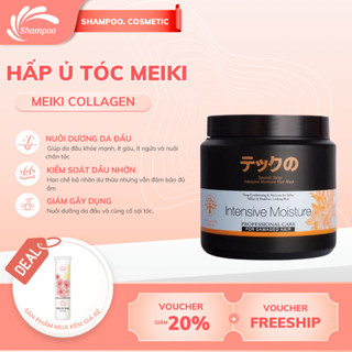  Ủ tóc Meiki hấp dầu phục hồi tóc colagen kem phục hồi hư tổn tóc mềm mượt 
