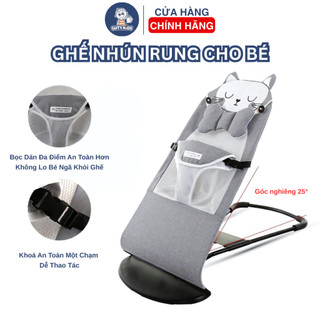 Ghế Bập Bênh Cho Bé GutyKids, Ghế Rung Nhún Kèm Đệm Lót, Gấp Gọn, Vải Cotton Thoáng Khí, Dễ Dàng Mang Theo