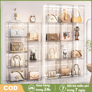  Tủ Hộp Trưng Bày Trong Suốt Hộp đựng túi xách Hộp Mica | Thiết Kế Đa Năng Cho Giày Dép-Túi Xách 
