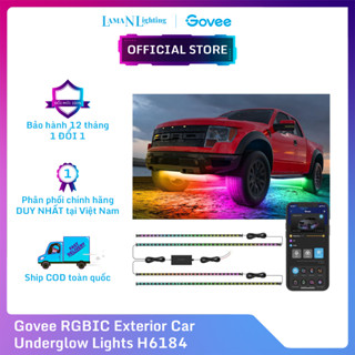 Đèn LED gầm xe ô tô Govee H6184 | Đèn Led RGBIC Underglow kháng nước, cảm biến nhạc, tùy chỉnh màu