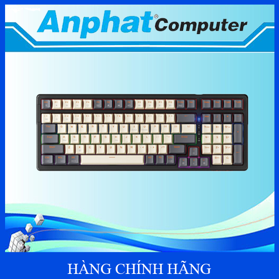 Bàn phím cơ NEWMEN GM328 Grey-White Red switch - Hàng Chính Hãng