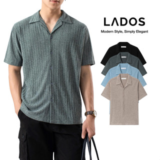 Áo Sơ Mi cổ Vest ngắn tay nam LADOS-8179 Vải Thu gân cao cấp, phong cách trẻ trung, form chuẩn