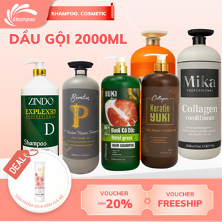 Cặp Dầu gội Dầu xả Yuki - P - Zindo - Mika 2000ml chính hãng giúp tóc mềm mượt - kích thích mọc tóc