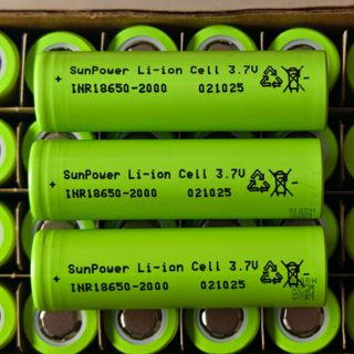  Pin 18650 SunPower 2000mah Xả 10C 20A Nội Trở 12-14 Chuyên Dùng Cho Máy Công Cụ Xả Cao Hàng Tháo Khối 