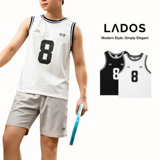 Áo Tanktop ba lỗ nam LADOS-9208 chất lưới mè in số 8, form thể thao thỏa mái vận động