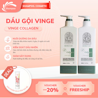 Cặp dầu gội xả Collagen Plus Vinge 1000ML giảm rụng tóc kích mọc tóc phục hồi tóc hàng chính hãng
