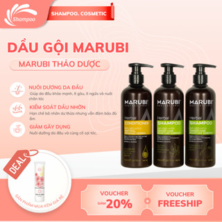  Cặp Gội Xả Gừng Bưởi Marubi 750ML Giảm Gãy Rụng Kiềm Dầu và Loại Bỏ Gàu 