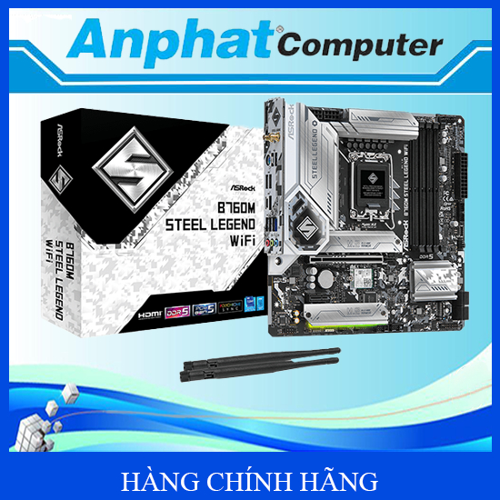 Bo Mạch Chủ Main ASRock B760M Steel Legend WiFi Socket LGA 1700 - Hàng Chính Hãng