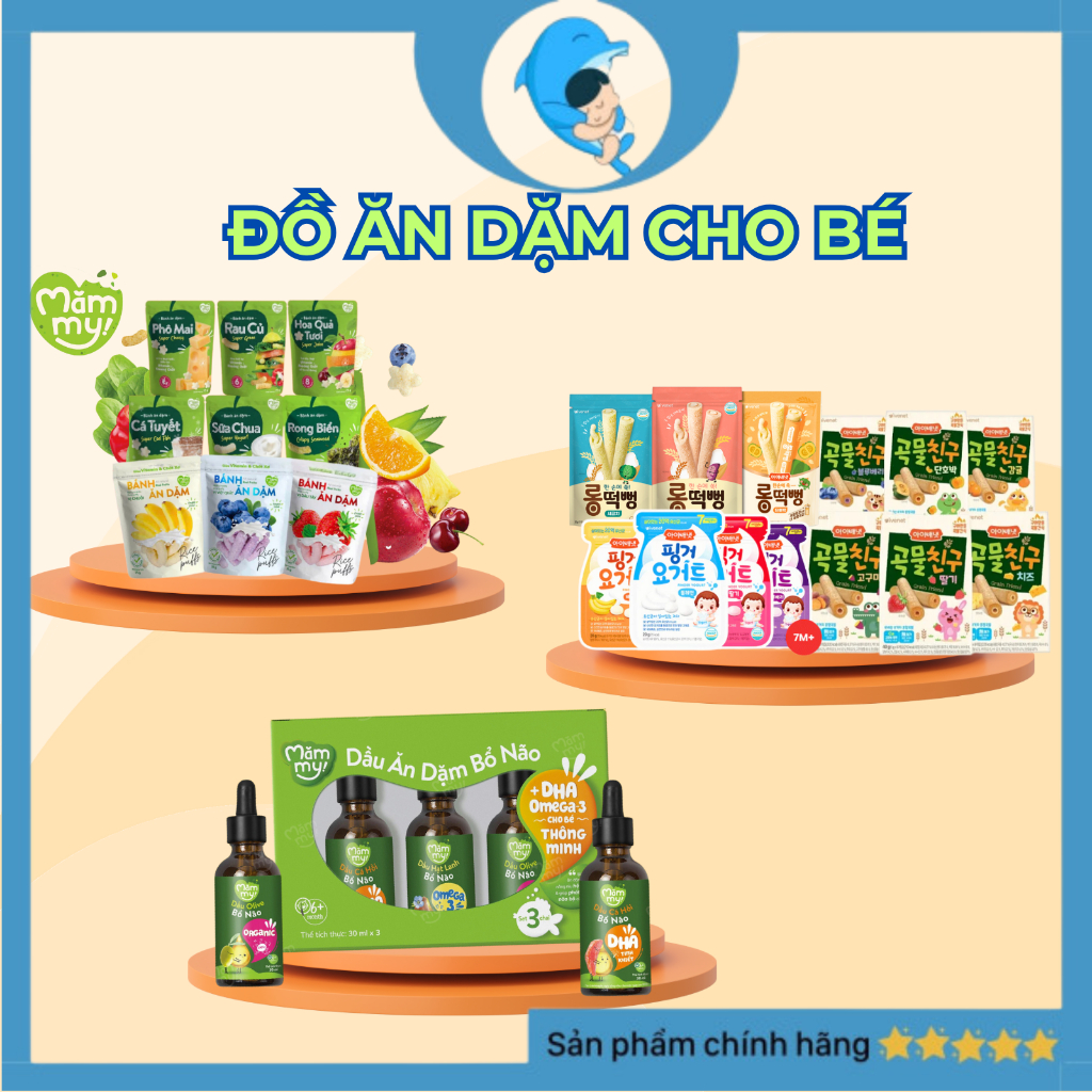 Dầu ăn, bánh ăn dặm Mămmy/Ivenet cho bé từ 6 tháng tuổi MECAHEO