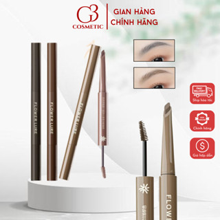 Bút chì kẻ mày hai đầu Flower Lure chống nước lâu trôi bút kẻ mày đa năng 2 trong 1