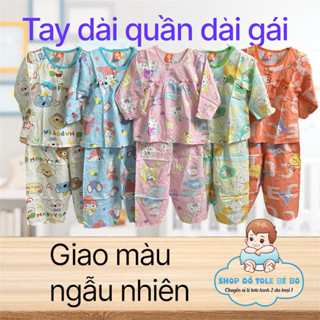 (COMBO 3-5 BỘ) Tay dài quần dài bé gái/ tole lanh 2 da loại 1.vải mềm mát thấm hút mồ hôi tốt