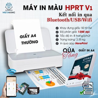  Máy In Màu HPRT V1 - In Nhanh Từ Điện Thoại - Nhỏ Gọn Dùng Cho Gia Đình Văn Phòng 