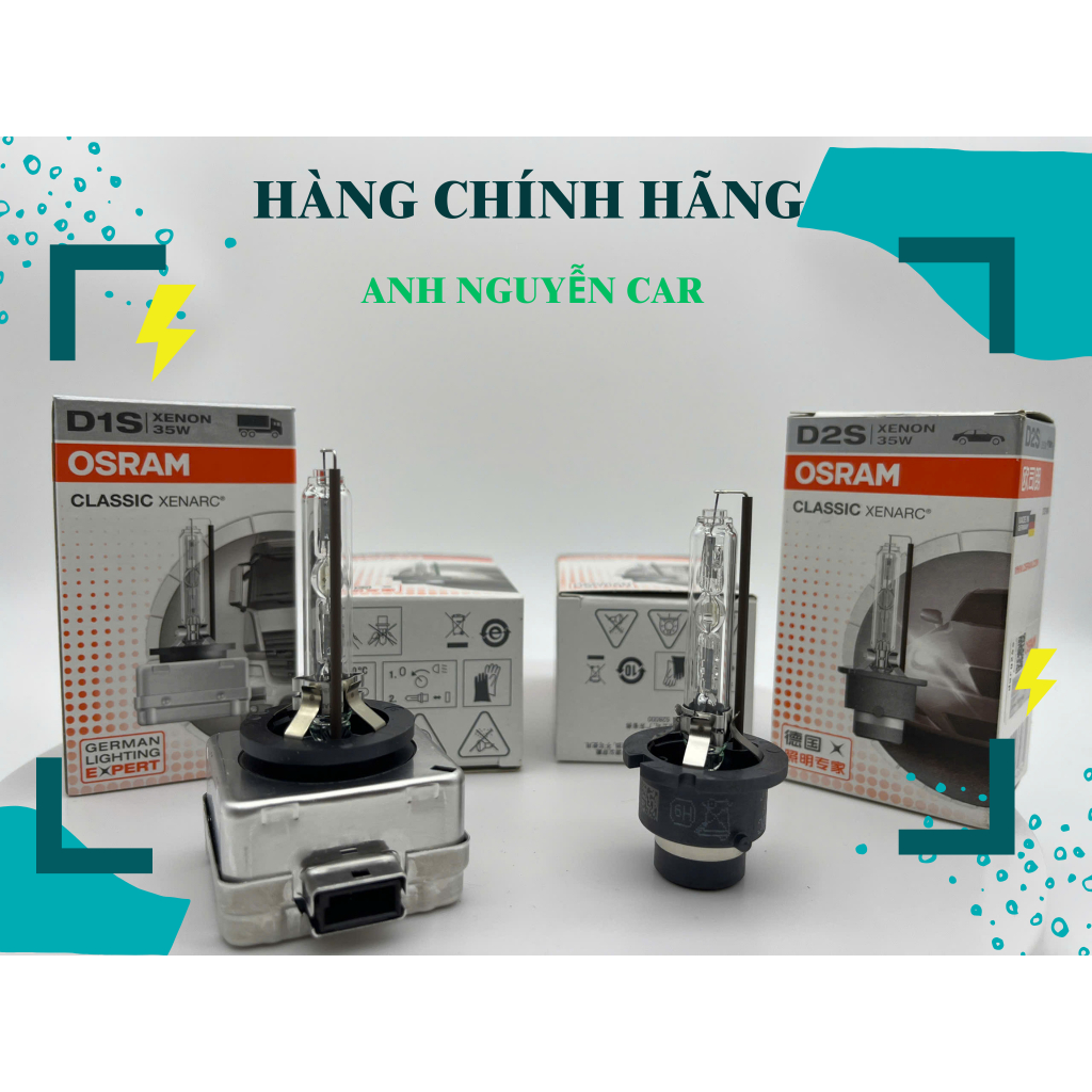 Bóng đèn Xenon OSRAM Classic Xenon D1S- D2S- D3S- D4S- D2R 12V 35W đèn pha ô tô tiêu chuẩn HID 4300K
