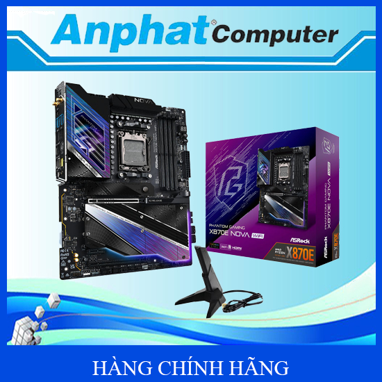 Bo Mạch Chủ Main ASRock X870E Nova WiFi Socket AM5 - Hàng Chính Hãng