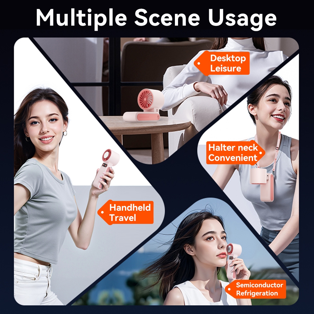 Jamay Quạt cầm tay mini 	Chức Năng Lạnh	Thiết kế cao cấp	Quạt Điều Hòa	Gấp Gọn Tiện Lợi	siêu gió Đèn LED Hiển Thị  F16 B | BigBuy360 - bigbuy360.vn