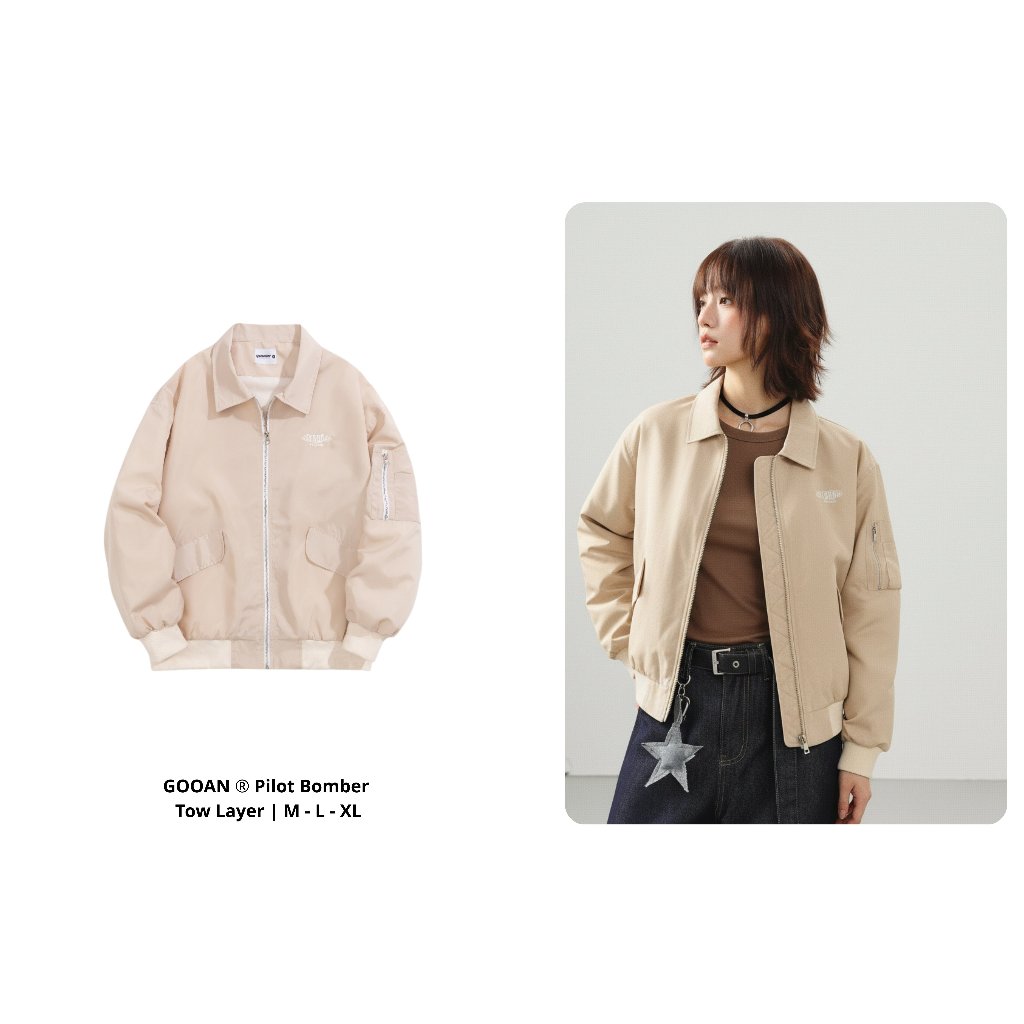 Áo Khoác Dù Gooan Bomber Pilot Form Rộng