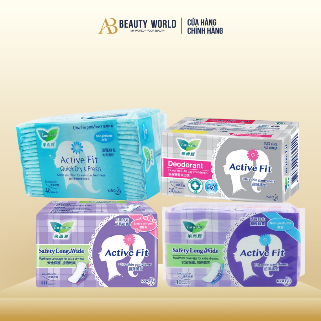 Băng Vệ Sinh Laurier Ultra Thin Active Fit AB Beauty World