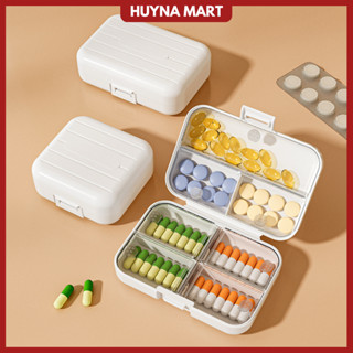  Hộp đựng thuốc di động chia ngăn hộp đựng thuốc mini du lịch dễ dàng mang theo NC70 