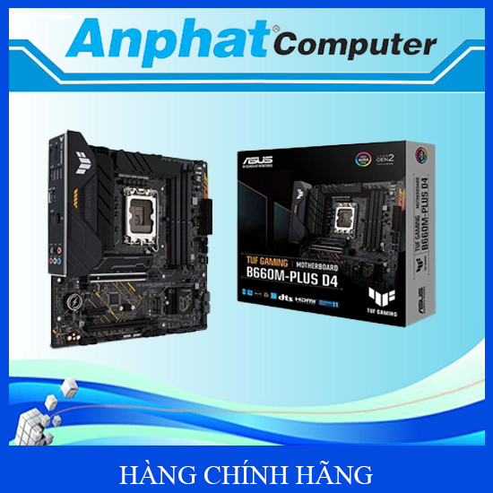 Bo mạch chủ Main ASUS TUF GAMING B660M-PLUS D4 LGA 1700/DDR4 - Hàng Chính Hãng - Bảo hành 36 tháng