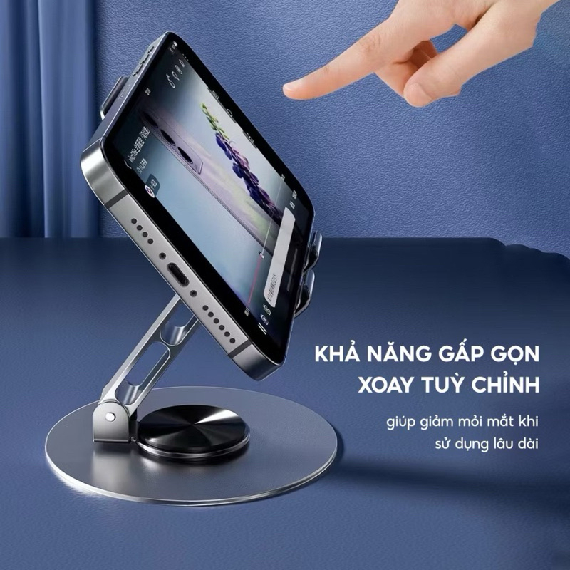 Giá Đỡ Điện Thoại Máy Tính Bảng Hợp Kim Nhôm Xoay 360, Kệ Để Điện Thoại Xem Phim Livestream 88522 HOANGXUANVP88 | BigBuy360 - bigbuy360.vn