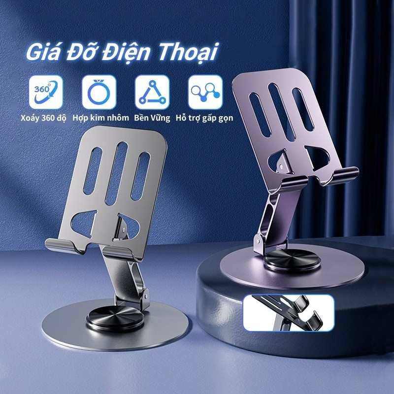 Giá Đỡ Điện Thoại Máy Tính Bảng Hợp Kim Nhôm Xoay 360, Kệ Để Điện Thoại Xem Phim Livestream 88522 HOANGXUANVP88 | BigBuy360 - bigbuy360.vn