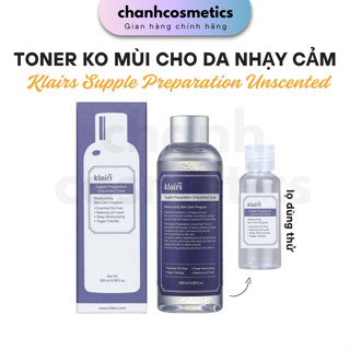  Toner Klairs - Nước Hoa Hồng Klairs Dưỡng Ẩm - 180ml không mùi và có mùi 