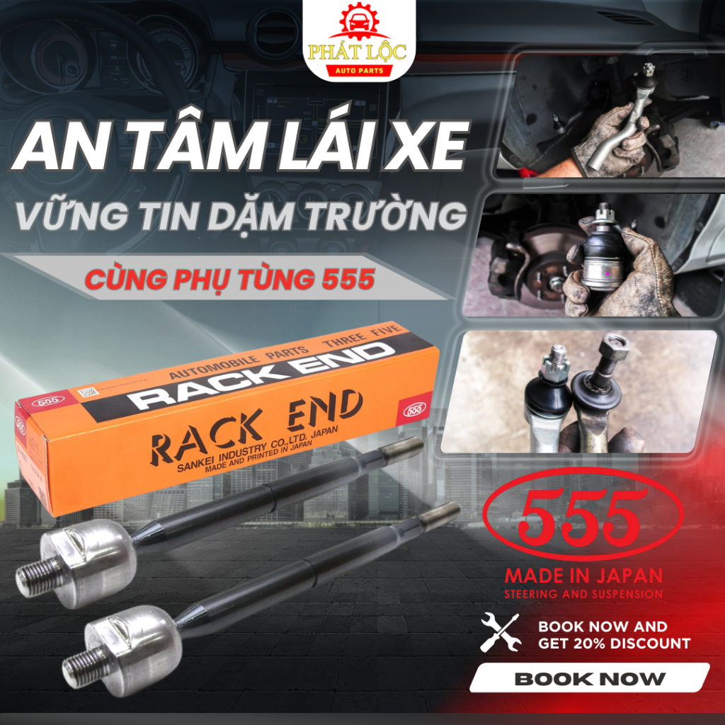 Rotuyn lái trong 555 phù hợp với Vios 2003-2023 ( 555 chính hãng)