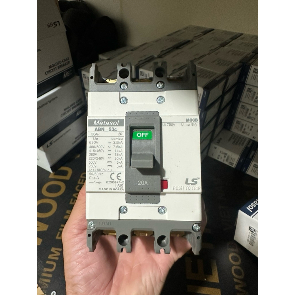 Cầu dao điện Aptomat Át khối 3 Pha MCCB LS 3P ABN