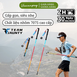 Gậy Leo Núi Gấp Gọn Siêu Nhẹ, Gậy Trekking Chính Hãng Team Jaunty Bằng Chất Liệu Cao Cấp