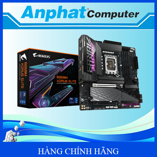 Bo Mạch Chủ Main Gigabyte B860M AORUS ELITE Socket LGA 1851 - Hàng chính hãng