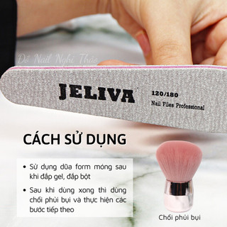 Dũa móng bột gel nail JELIVA Nghi Thảo