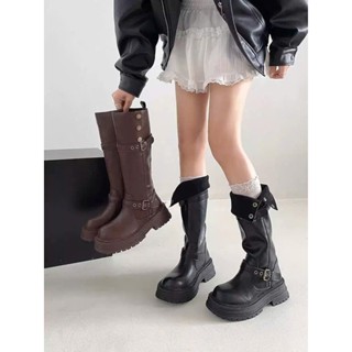 HÀNG QCCC (Sẵn Hàng) Giày Bốt Da Nữ Cao Cổ Khuy Bấm Hack Dáng Hàng Quảng Châu MẪU MỚI 2025 Mã 999