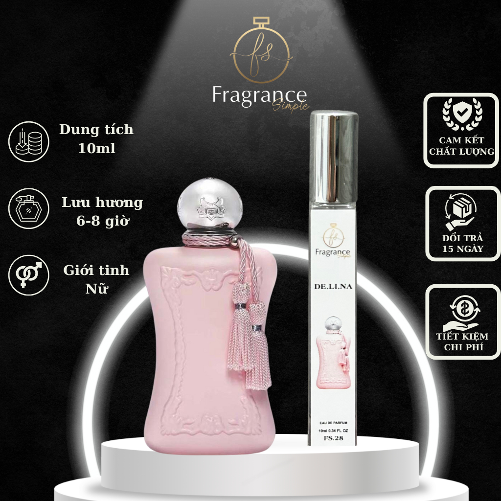 [Dupe Auth 100%] Nước Hoa Nữ Marly Delina FS.28 - Phong Cách: Gợi Cảm, Quyến Rũ, Tiểu Thư